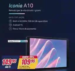 Trony Iconia A10 offerta