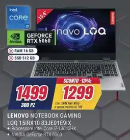 Trony LENOVO NOTEBOOK GAMING LOQ offerta