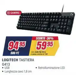 Trony LOGITECH TASTIERA G413 offerta