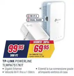 Trony TP-LINK POWERLINE TLWPA7517KIT offerta