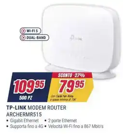 Trony TP-LINK MODEM ROUTER ARCHERMR515 offerta