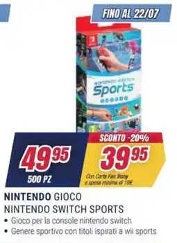 Trony Nintendo Switch Sports offerta