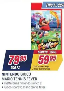 Trony Nintendo Gioco Mario Tennis Fever offerta
