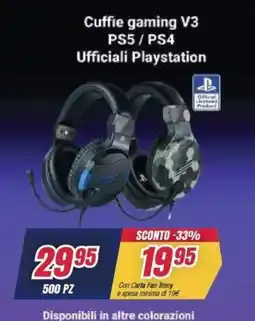 Trony Nacon Cuffie gaming V3 PS5/PS4 Ufficiali Playstation offerta