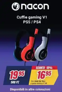 Trony Nacon Cuffie gaming V1 PS5 / PS4 offerta