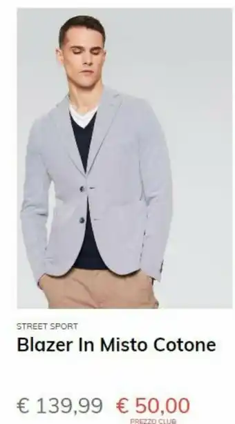 Blazer in misto cotone