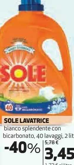 Coop Sole lavatrice offerta