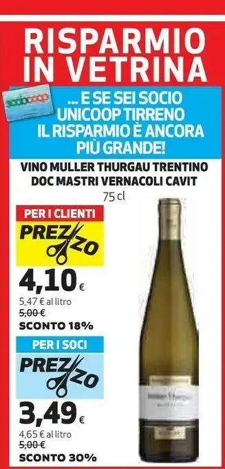 Ipercoop Spumante brut muller thurgau 750 g(ml) offerta