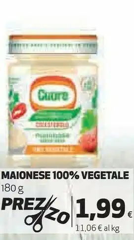 Ipercoop Cuore - maionese senza uova, con proteine vegetali 180 g(ml) offerta