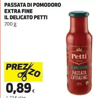 Ipercoop Passata extrafine il delicato offerta
