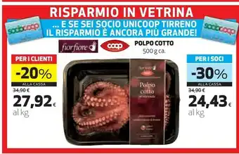 Coop Polpo cotto offerta
