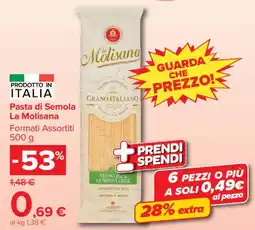 Carrefour Market Pasta di Semola La Molisana offerta