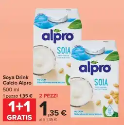 Carrefour Market Soya Drink Calcio Alpro offerta