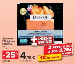 Carrefour Market Salmone L'Originale Labeyrie offerta