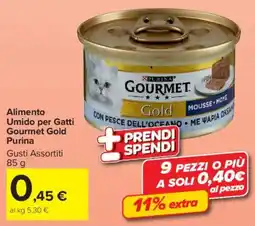 Carrefour Market Alimento Umidio per Gatti Gourmet Gold Purina offerta