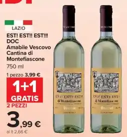 Carrefour Market Est! est!! est!!! doc amabile vescovo di montefiascone offerta