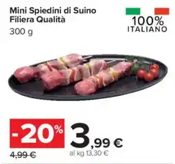 Carrefour Market Mini Spiedini di Suino Filiera Qualità offerta