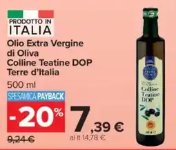 Carrefour Market Olio Extra Vergine di Oliva Teatine DOP Colline Teatine DOP offerta