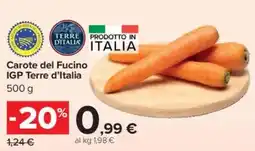Carrefour Market Carote del Fucino IGP Terre d'Italia offerta