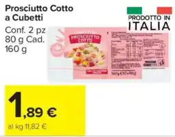 Carrefour Market Prosciutto Cotto a Cubetti offerta