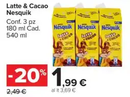 Carrefour Market Latte & Cacao Nesquik offerta