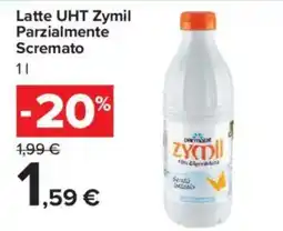 Carrefour Market Latte UHT Zymil Parzialmente Scremato offerta
