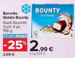 Carrefour Market Barrette Gelato Bounty offerta