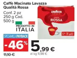 Carrefour Market Caffè Macinato Lavazza Qualità Rossa offerta