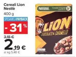 Carrefour Market Cereali Lion Nestlé offerta