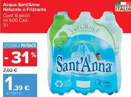 Carrefour Market Acqua Sant'Anna offerta