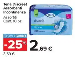 Carrefour Market Tena Discreet Assorbenti Incontinenza offerta
