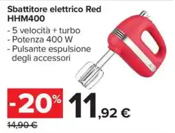 Carrefour Market Sbattitore elettrico Red offerta