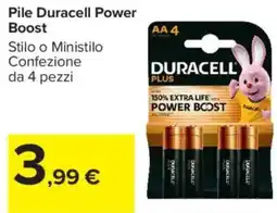 Carrefour Market Pile Duracell Power Boost offerta