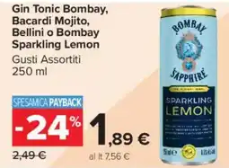 Carrefour Market Bombay Sapphire Sparkling Lemon offerta