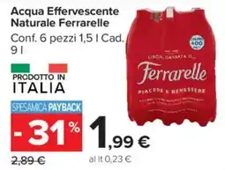 Carrefour Market Acqua Effervescente Naturale Ferrarelle offerta