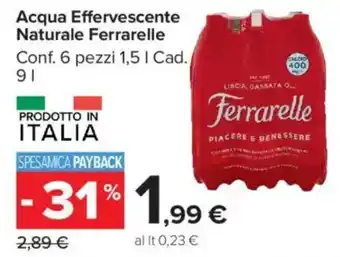 Acqua Effervescente Naturale Ferrarelle