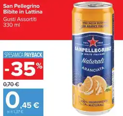 Carrefour Market San Pellegrino Bibite in Lattina offerta