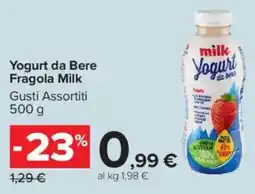 Carrefour Market Yogurt da Bere Fragola Milk offerta