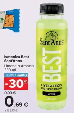 Carrefour Market Isotonica Best Sant'Anna offerta