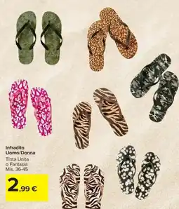 Carrefour Market Infradito Uomo/Donna offerta