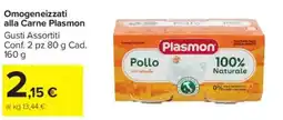 Carrefour Market Omogeneizzati alla Carne Plasmon offerta