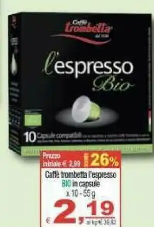 Caffè trombetta l’espresso più crema capsule caffè 10 pezzo(i)
