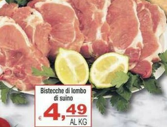 CTS Supermercati Bistecche di lombo di suino offerta
