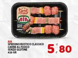 Premium Supermercati Aia spiedino rustico classico carne al fuoco senza glutine offerta