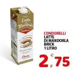 Premium Supermercati Condorelli latte di mandorla brick offerta
