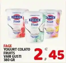 Premium Supermercati Fage yogurt colato fruits offerta