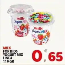 Premium Supermercati Milk for kids yogurt mix linea offerta