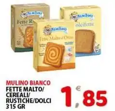 Premium Supermercati Mulino bianco fette malto/ cereali rustiche/dolci offerta