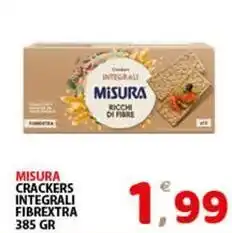 Premium Supermercati Misura crackers integrali fibrextra offerta