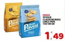 Premium Supermercati Pavesi sfoglie classiche/mais/ lime e pepe offerta